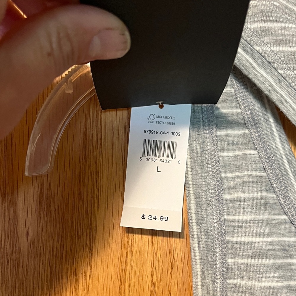 GAP Gray Striped Tank Top - Picture 5 of 6